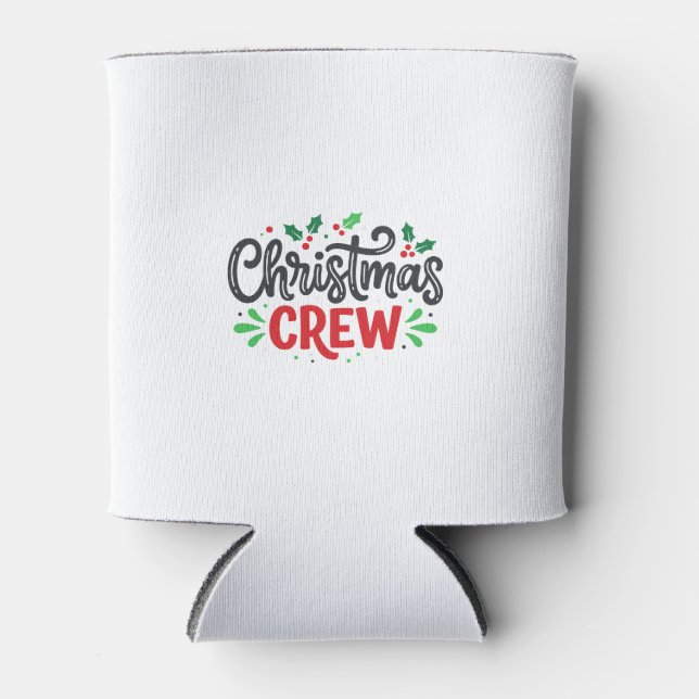 Christmas Crew Festive Holiday Can Cooler (Front)