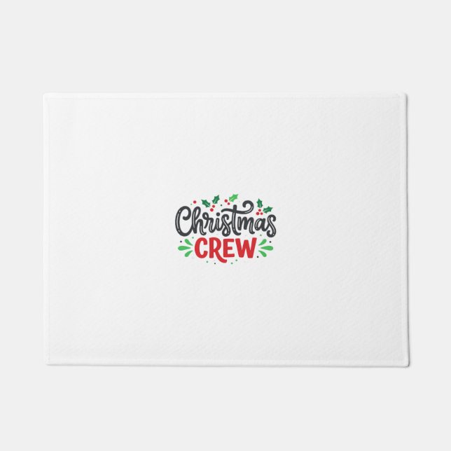 Christmas Crew Festive Holiday Doormat (Front)