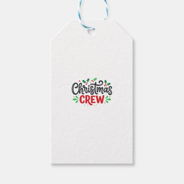 Christmas Crew Festive Holiday Gift Tags (Front)