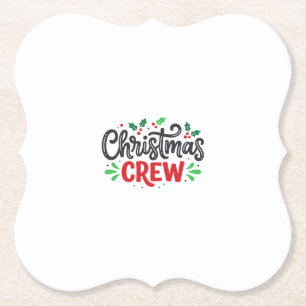 Christmas Crew Festive Holiday Paper Coaster