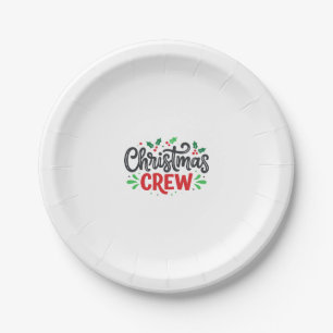 Christmas Crew Festive Holiday Paper Plate