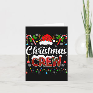 Christmas Crew Holiday Family Xmas Party Matching  Card