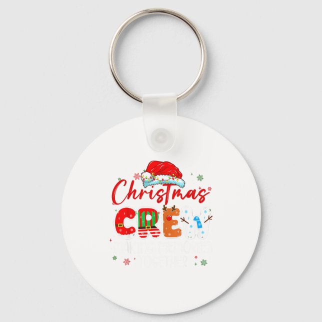 Christmas Crew Making Memories Together Xmas Light Key Ring (Front)