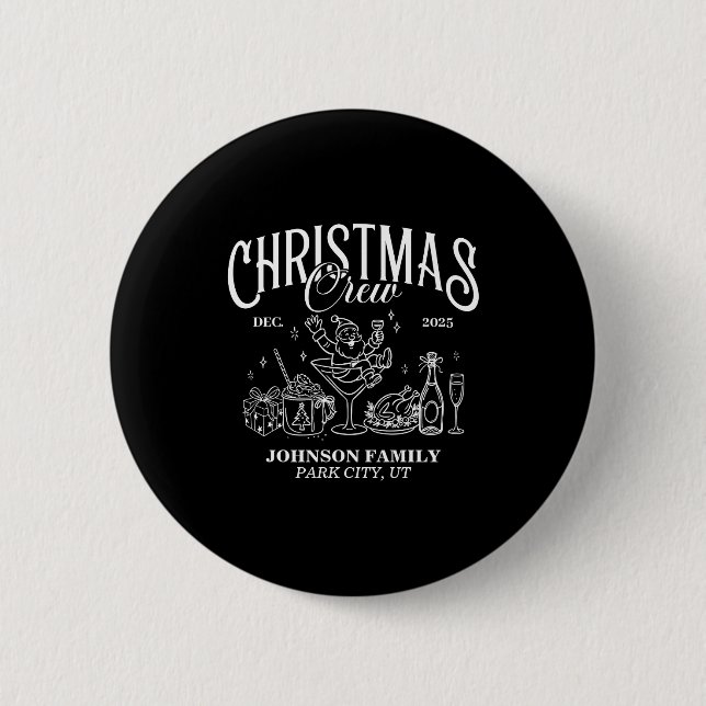 Christmas Crew Matching Family Group  6 Cm Round Badge (Front)