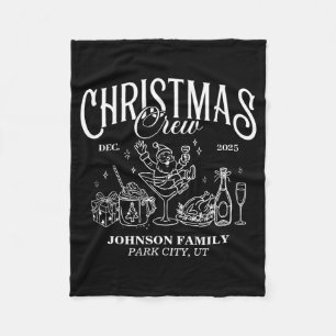 Christmas Crew Matching Family Group Fleece Blanket