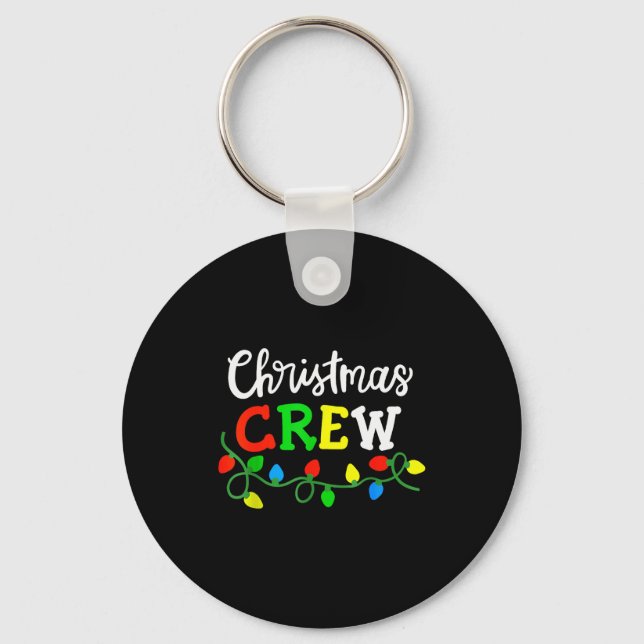 Christmas Crew Matching Family Xmas Party Men Wome Key Ring (Front)