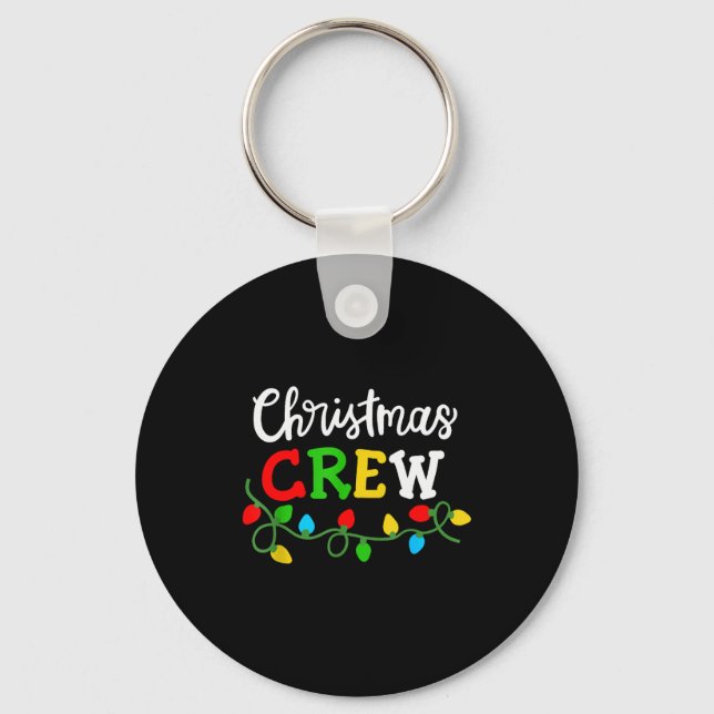 Christmas Crew Matching Family Xmas Party Men Wome Key Ring (Front)