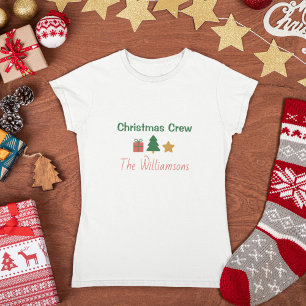 Christmas Crew Personalised Family Holiday T-Shirt