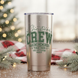 Christmas Crew Personalised Family Name Insulated Tumbler