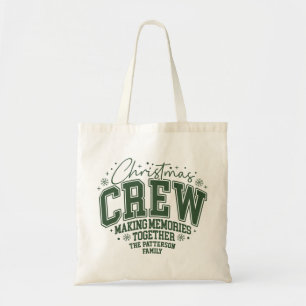 Christmas Crew Personalised Family Name Tote Bag