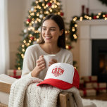 Christmas Crew Personalised Family Name Trucker Hat<br><div class="desc">Christmas Crew Personalised Family Name Baseball Cap Trucker Hat features the text "Christmas Crew making memories together (add personalised name)" in modern red script typography. Perfect for Christmas gifts, family Christmas parties, family reunions and holiday celebrations and more. Created by Evco Studio www.zazzle.com/store/evcostudio #zazzlemade #zazzle #evcostudio #christmashat #christmas #merrychristmas #christmastime...</div>