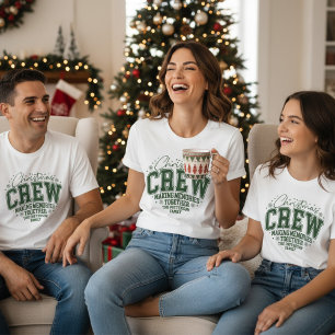 Christmas Crew Personalized Family Name Tri-Blend Shirt