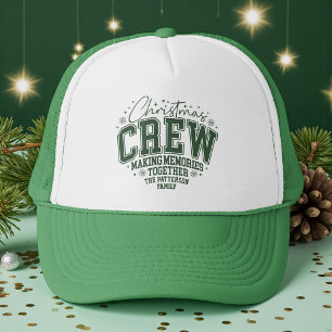 Christmas Crew Personalized Family Name Trucker Hat