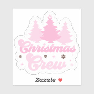 Christmas Crew Pink Tree Holiday