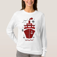 Christmas Crew Plaid Boat Ship Holiday Custom Name