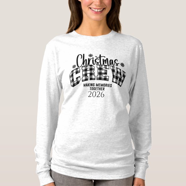 Christmas Crew Plaid Shirt For Any Year (Front)