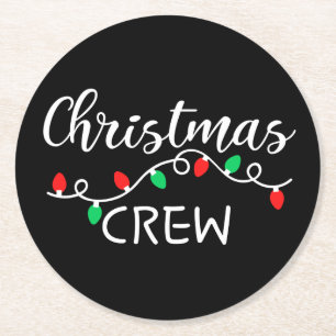 Christmas Crew  Round Paper Coaster