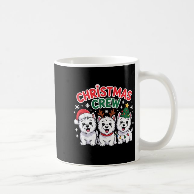 Christmas Crew Westie Christmas West Highland Whit Coffee Mug (Right)