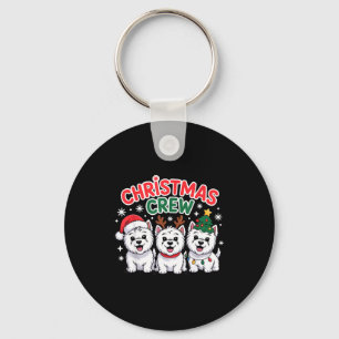 Christmas Crew Westie Christmas West Highland Whit Key Ring