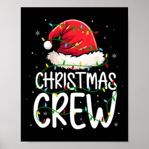 Christmas Crew Xmas Family Matching Pyjamas Men Wo Poster