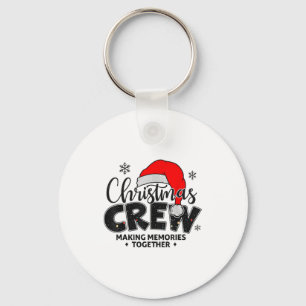 Christmas Crew Xmas Lights Family Matching Pajamas Key Ring