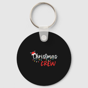 Christmas Crew Xmas Lights Family Matching Pajamas Key Ring