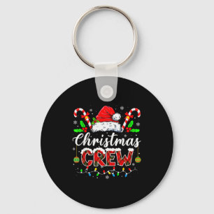 Christmas Crew Xmas Lights Family Matching Pajamas Key Ring