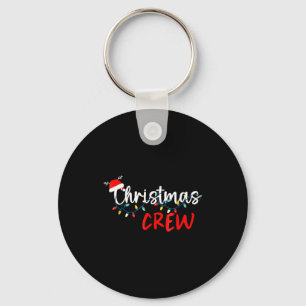 Christmas Crew Xmas Lights Family Matching Pajamas Key Ring