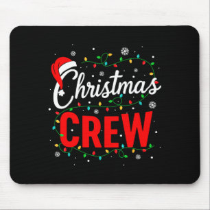 Christmas Crew Xmas Lights Family Matching Pajamas Mouse Pad