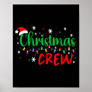 Christmas Crew Xmas Lights Family Matching Pajamas Poster