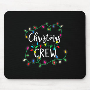 Christmas Crew Xmas Lights Family Matching Pyjamas Mouse Pad