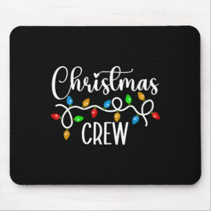Christmas Crew Xmas Lights Family Matching Pyjamas Mouse Pad