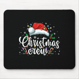 Christmas Crew Xmas Lights Family Matching Pyjamas Mouse Pad