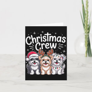 Christmas Crew Xmas Puppy Dog Breed Funny Christma Card