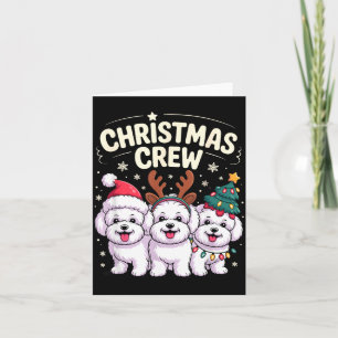 Christmas Crew Xmas Puppy Dog Funny Christmas Bich Card
