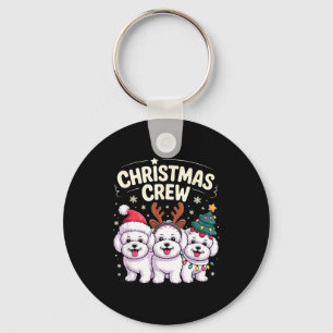 Christmas Crew Xmas Puppy Dog Funny Christmas Bich Key Ring