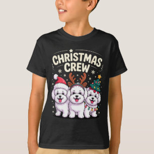 Christmas Crew Xmas Puppy Dog Funny Christmas Bich T-Shirt