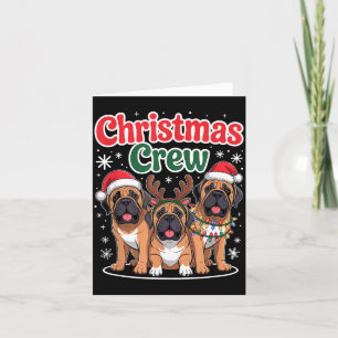 Christmas Crew Xmas Puppy Funny Christmas English  Card