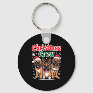 Christmas Crew Xmas Puppy Funny Christmas English  Key Ring