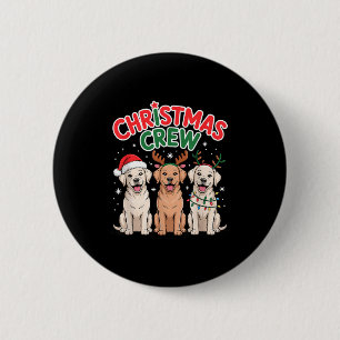 Christmas Crew Xmas Puppy Funny Christmas Labrador 6 Cm Round Badge