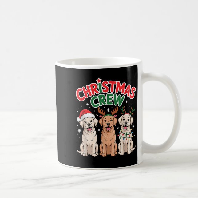 Christmas Crew Xmas Puppy Funny Christmas Labrador Coffee Mug (Right)