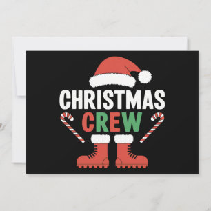 Christmas Crew Xmas Tree Holiday Matching Family Card