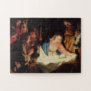 Christmas Crib Stall Bethlehem Father Baby Jesus Jigsaw Puzzle