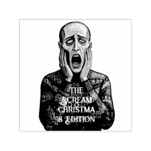 Christmas Crisis - Edvard Munch Seasonal Sweater Self-inking Stamp