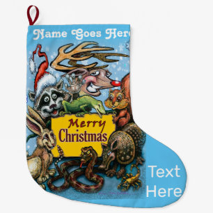 Christmas Critters Large Christmas Stocking