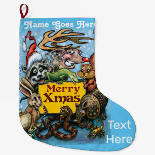 Christmas Critters Large Christmas Stocking