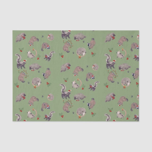 Christmas Critters Tissue Paper (Front)