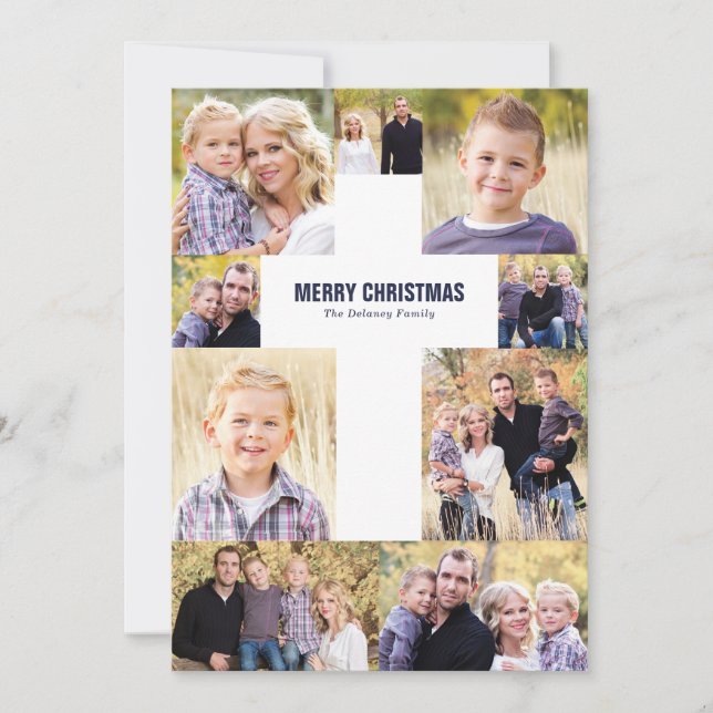 Christmas Cross Photo Collage MultiPhoto Christmas (Front)