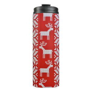Christmas Cross Stitch Thermal Tumbler