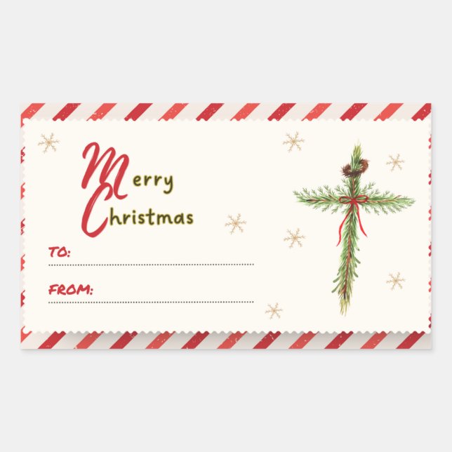 Christmas Cross Tag (Front)